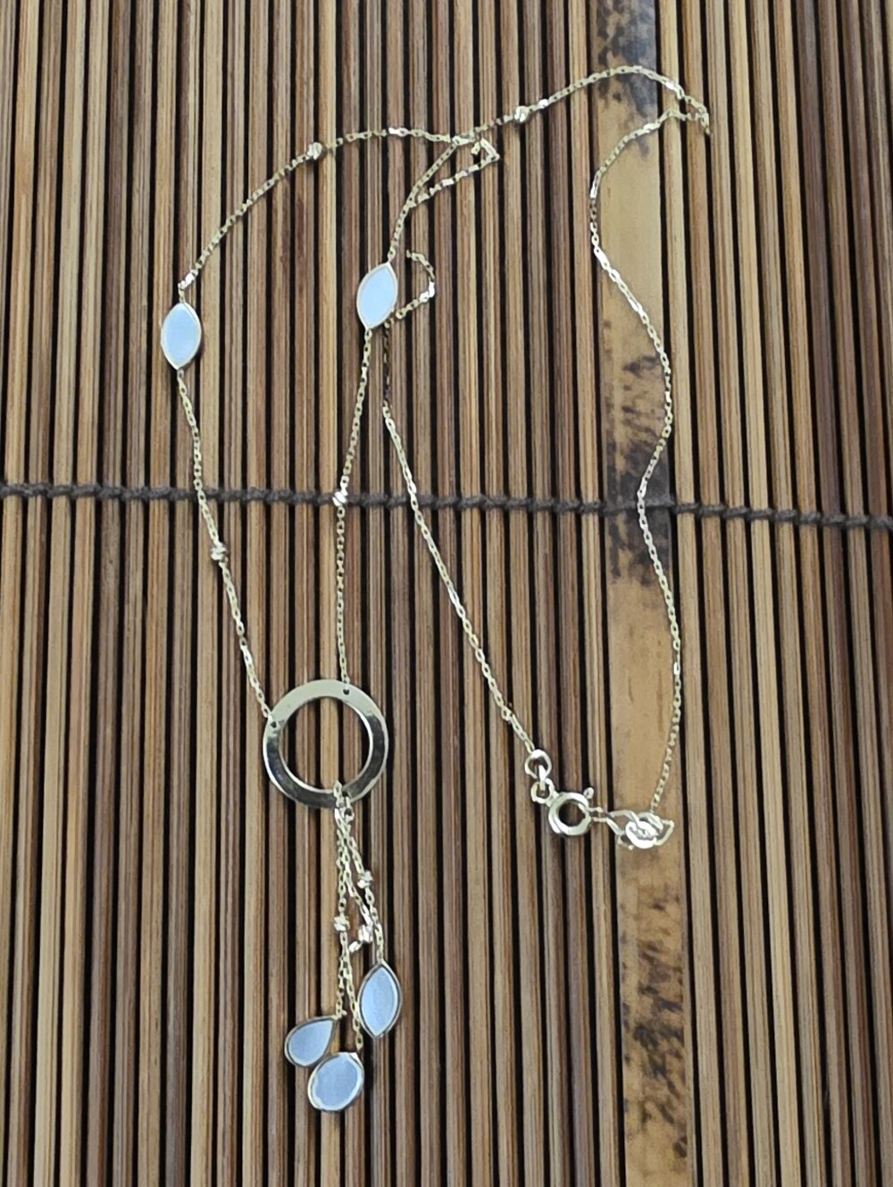 14k Mother Of Pearl Yellow Gold Necklace